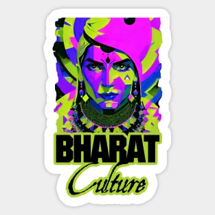 Bharat indian culture sticker style graphic illustration Sticker